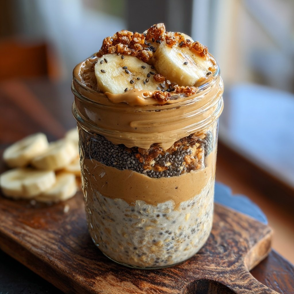 Peanut Butter Banana Overnight Oats