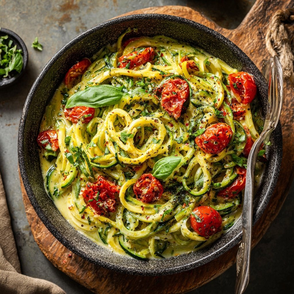 Creamy Zucchini Noodles Recipe